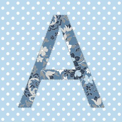 Tableau garçon paisley personnalisable initiale (20 x 20 cm)