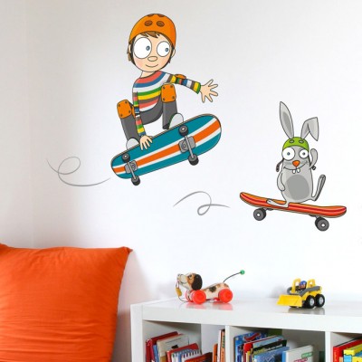 Sticker comme sur des roulettes