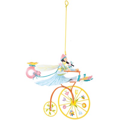 Mobile décoratif triplette papillon jaune