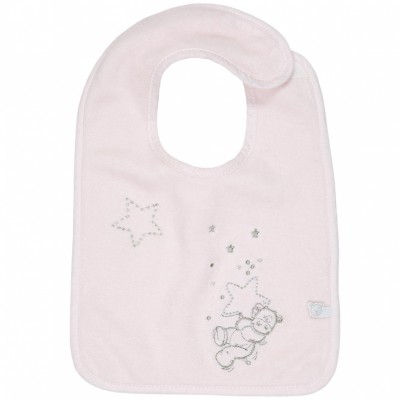 Bavoir enfant poudre d'étoiles rose (30 cm)