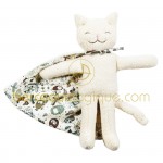 Doudou chat avec cape imprim�e (20 cm) - Trousselier