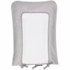 Housse de matelas � langer grise Pluie d'�toile (60cm x 75cm)