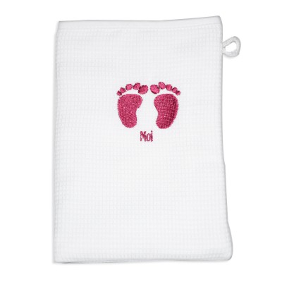 Gant de toilette Petits pieds (15 x 21 cm) par La maison des abeilles