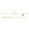 Bracelet fantaisie avec breloque coccinelle rouge (or jaune 750�) 