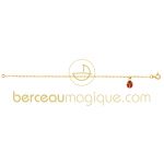 Bracelet fantaisie avec breloque coccinelle rouge (or jaune 750�)  - Berceau magique bijoux