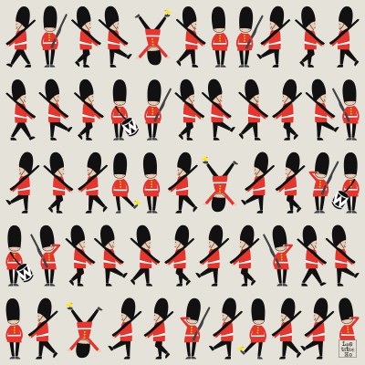 Tableau the royal guards by laëtitia ho (30 x 30 cm)