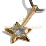 Pendentif Abracadabra Cristal de roche (Or jaune) - Mikado