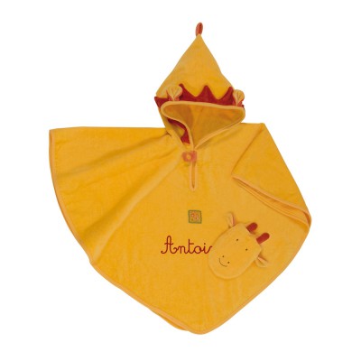 Poncho personnalisable avec gant girafe Les Loustics par Moulin Roty