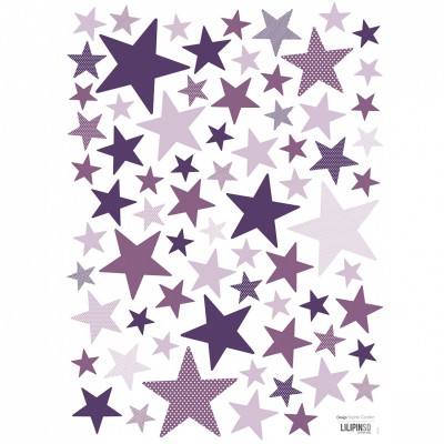 Stickers a3 my superstar pretty purple by sophie cordier (29,7 x 42 cm)