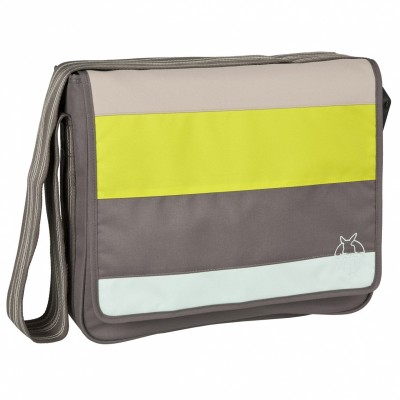 Sac à langer mallette stripe large gris