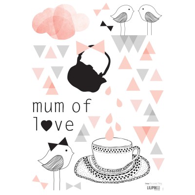 Stickers a3 mum of love by my lovely thing (29,7 x 42 cm)