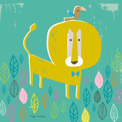 Tableau go wild by lizzie mackay mister lion (30 x 30 cm)