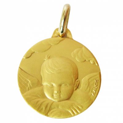 M�daille Petit Loupiot r�veur (or jaune)   par  A.Augis