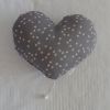 Coussin coeur musical Etoiles gris / rose