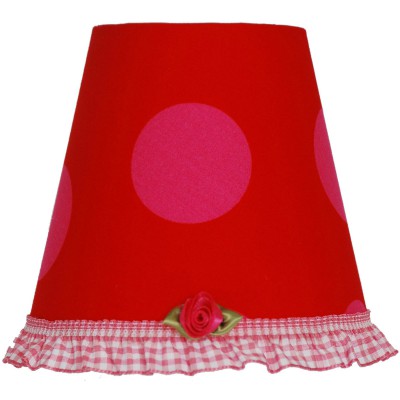 Abat-jour candy colours rouge pour lampe (13 x 14 cm)