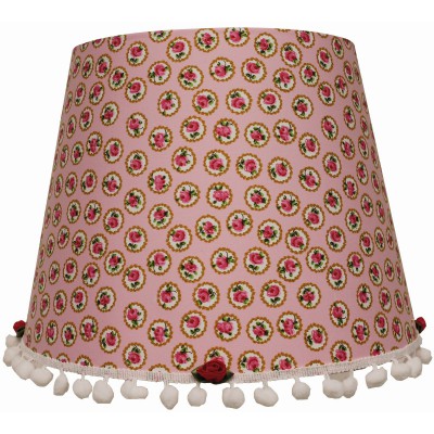 Abat-jour english rose fleurs pour suspension (35 x 28 cm)