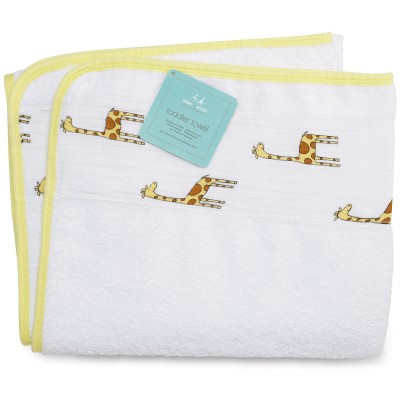 Serviette de bain jaune et blanc jungle jam