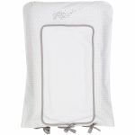 Housse de matelas � langer blanche Pluie d'�toile (60cm x 75cm) - Tartine et Chocolat