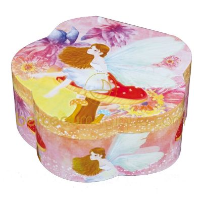 Grande bo�te � bijoux musicale fleur F�e rose par Trousselier