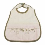 Bavoir rose Trousseau (Grand mod�le) par Tartine et Chocolat