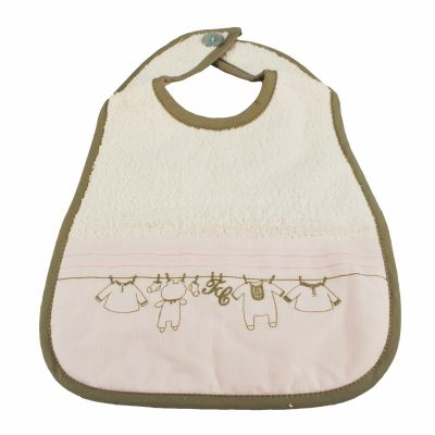 Bavoir rose Trousseau (Grand mod�le) par Tartine et Chocolat