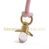 Pendentif Dummy Quartz rose (Or jaune)
