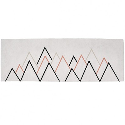 Tapis coton montagnes corail by claudia soria (70 x 200 cm)