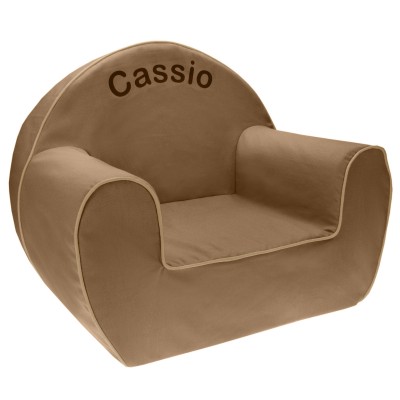 Fauteuil club personnalisable marron cuivré