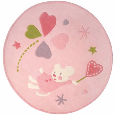 Tapis de chambre laine myrtille et capucine