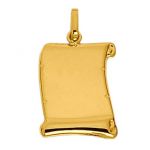 Pendentif Parchemin (or jaune 750�) - Berceau magique bijoux