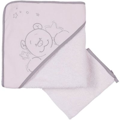 Set de bain poudre d'étoiles rose (75 x 75 cm)