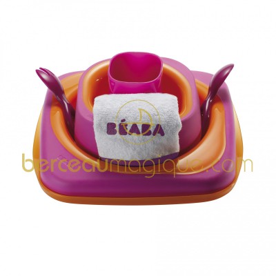 Bo�te coffret repas Soft rose orange par B�aba