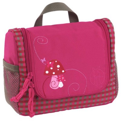 Trousse de toilette Champignons magenta par L�ssig