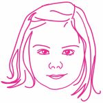 Sticker mural Portrait 1 enfant (50 cm) - Mimi'lou