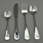 Set 4 couverts b�b� (inox) - Orf�vrerie de Cr�vigny 