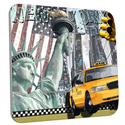 Interrupteur décoré double ny taxis