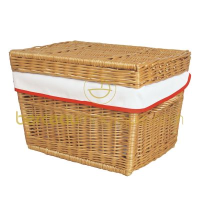 Coffre � jouets en osier Bellino rouge par Trixie