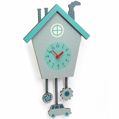Horloge en bois coucou tom téo