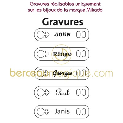 Gravure pr�nom ou date style Mikado par Mikado