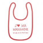 Bavoir J'aime ma marraine - BB & Co
