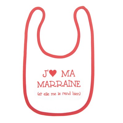 Bavoir J'aime ma marraine par BB & Co