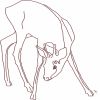 Sticker mural La biche chocolat (90 x 70 cm)