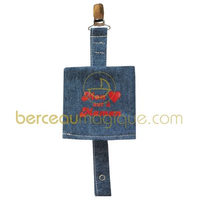 Attache-sucette coulissant Mon coeur est � maman par BB & Co