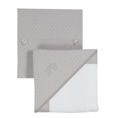 Cape de bain grise Pluie d'�toile  par Tartine et Chocolat