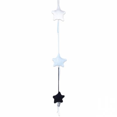 Guirlande 3 etoiles cable uni bleu marine / bleu ciel / blanc