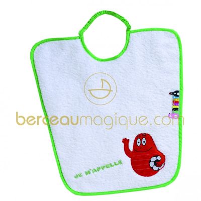 Bavoir maternelle Barbapapa rouge par Babycalin