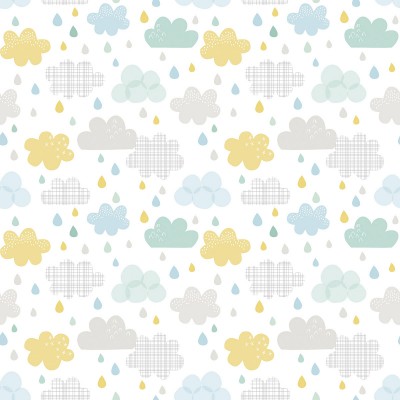 Papier peint gouttes et nuages by dawn machell (2,5 m)