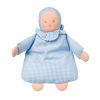 Doudou hochet B�b� nid d'ange vichy bleu (20 cm)