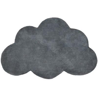 Tapis coton nuage gris anthracite (64 x 100 cm)