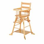 Chaise haute transformable dossier � lattes - Combelle